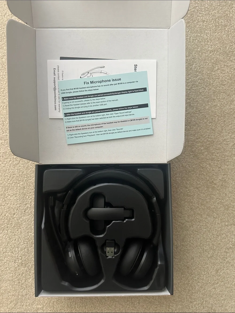 M109 Single & Dual Wireless Headset - Black
